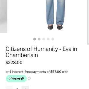 Citizens of Humanity Blue Straight Leg Pants